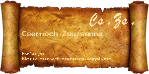 Csernoch Zsuzsanna névjegykártya